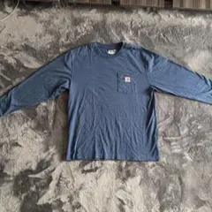 Carhartt ダークブルー 長袖Tシャツ