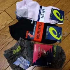 asics & New Balance ソックス 3足セット 23-25cm