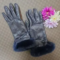 GARA GLOVES ネイビー　本革　手袋　イタリア製　7 2/1のサムネイル