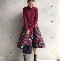 希少　ヴェルメイユ パー イエナ 花柄ジャガードフレアスカートのサムネイル