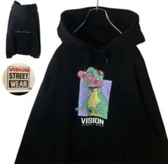 VISION STREET WEAR恐竜×スケボースウェットパーカービッグサイズ