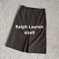 美品　ラルフローレン　ミディアム丈　スカート　上品　ブラウン　ウール100%