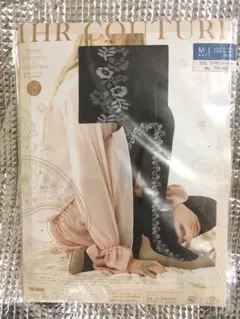 IHR CURTURE ネービー系柄タイツ1足 グンゼ