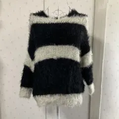 【マーキュリーデュオ 】　ニット　セーター　トップス　ファー　ボーダー