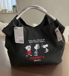 新品⭐︎スヌーピー 2WAYトートバッグ ワッシャーバッグ 刺繍トートバッグ