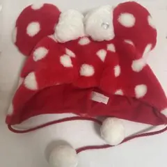 ミニーちゃん　水玉 ドット　ファンキャップ