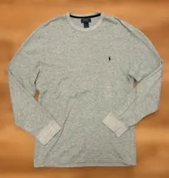 POLO ラルフローレン ワッフルロンT 2XL グレー