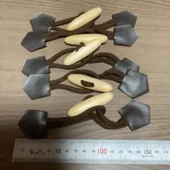 木製六角形ボタン5個セット