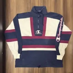 90s Champion ハーフジップスウェット Lサイズ 日本製