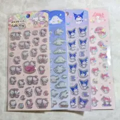 【新品】大人気❣️ キティ シナモン クロミ マイメロ ぷくっとシール サンリオ