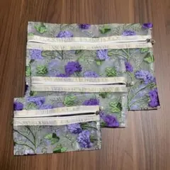 刺繍ポーチ 3点セット
