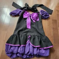 Playboy キッズドレス 黒と紫 フリル付きのサムネイル