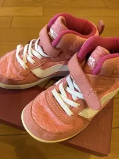 VANS ピンク ハイカットスニーカー ベルクロ付き