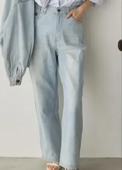 Sans Souci 34+ サンスーシ ハイウエストワイドデニムパンツ