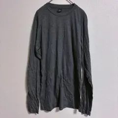 Gildan 【S】グレー 長袖 Tシャツ シンプル ユニセックス 無地のサムネイル