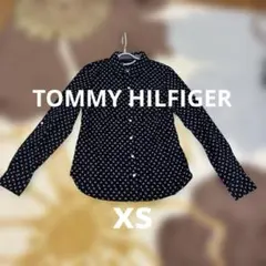 ネイビー 長袖 ボタンアップシャツ アンカー柄