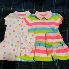 Carter'sカーターズワンピース２点セットパンツ付7080登園準備双子ちゃん