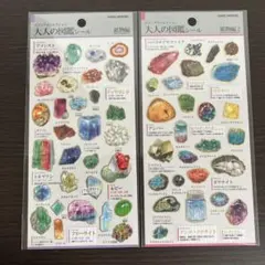 大人の図鑑シール　鉱物編　鉱物編2 2種類　2枚セット