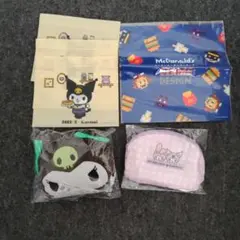 【クロミ】エコバッグ、ポーチ、ジップバッグ3枚、おまけのクリーナークロス