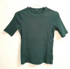 【美品】UNIQLOユニクロ　半袖　Tシャツ ダークグリーン　Mサイズ