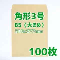 封筒　角形3号　100枚　216×277　b5　包装　資材　発送　梱包　角3