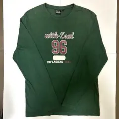ZEAL カレッジ風 ロンT ナンバリング グリーン アメカジ メンズL