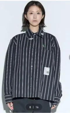 Maison MIHARA YASUHIROダックエンブロイダリストライプシャツのサムネイル