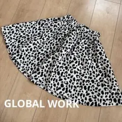 グローバルワーク　レオパード　スカートパンツ　インナーキュロット130-140