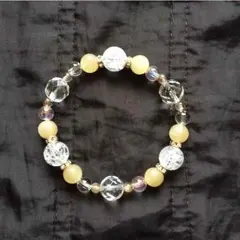 ♡パワーストーンブレスレット♡イエローヴェリル＆水晶＆アベンチュリetc使用♡