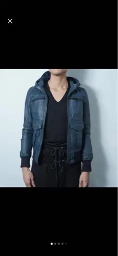 HYSTERIC LEATHER フード付きレザージャケット