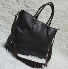 agnes b. VOYAGE 3way 本革バッグ A4収納可 ショルダー付 - メルカリ