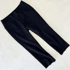イネド ストレッチ クロップドパンツ ブラック サイズS レディース 春秋