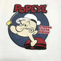 POPEYE ポパイ　リンガーTシャツ　M 白×黒 アニメ　キャラクターのサムネイル