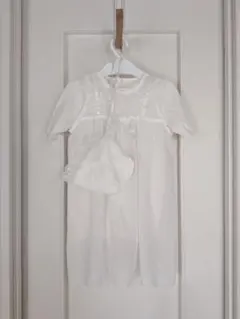 ホワイト　ベビードレス　3点セットセレモニードレス　退院着