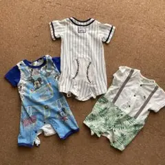 【ベビー服まとめ】ロンパース 3点　60〜70センチ　ディズニー80センチのサムネイル