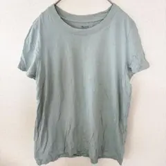 メイドウェル 半袖 Tシャツ クルーネック 無地 M 灰緑 綿 デイリーのサムネイル