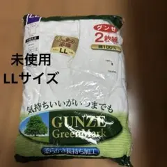 厚地　GUNZE メンズ 半袖丸首インナー(肌着) LLサイズ 白 2枚組