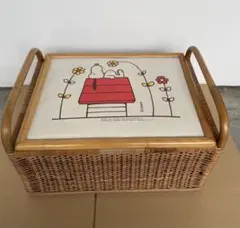 スヌーピー ラタン収納ボックス