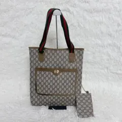 極美品】A4対応 グッチ トートバッグ GGスプリーム シェリーライン