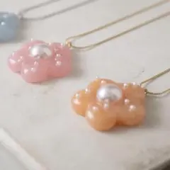 木村星南　CHACOコラボ　フラワーネックレス　オレンジ
