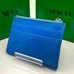 ボッテガヴェネタ フラグメントケース イントレチャート レザー ブルー