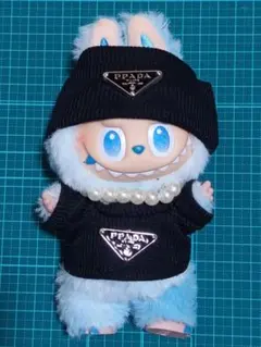 ②ラブブに！ニット帽＆セーター＆パールネックレス 3点SET