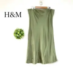 H&M 【us L】ロングスカート 薄手　スリット　ウエストゴムのサムネイル