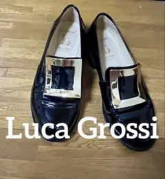 【Luca Grossi】 メタルバックル ローファー 36.5cm