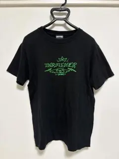 THRASHER 半袖 Tシャツ ブラック ネオングリーンロゴのサムネイル