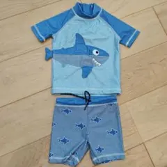 サメ柄 UVカット ベビー水着セット 9-12ヶ月