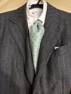 【イタリア製】BIGLIDUE 水色ドットネクタイ