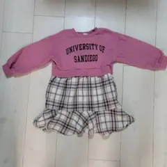 petit main 大学風デザイン ワンピース 100cm