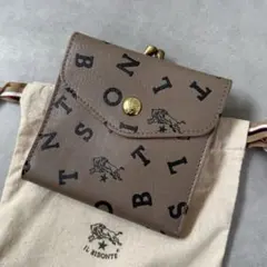未使用✨ILBISONTE アルファベット総柄　がま口　二つ折り財布