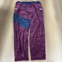 FILA パッチワーク フリースパンツ 紫のサムネイル